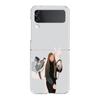 Case For Samsung Galaxy Z Flip 3 4 5 Transparent Fold Hard PC Shell For Galaxy Z Flip 3 5 Cover Galloping Horse Girl Drawing