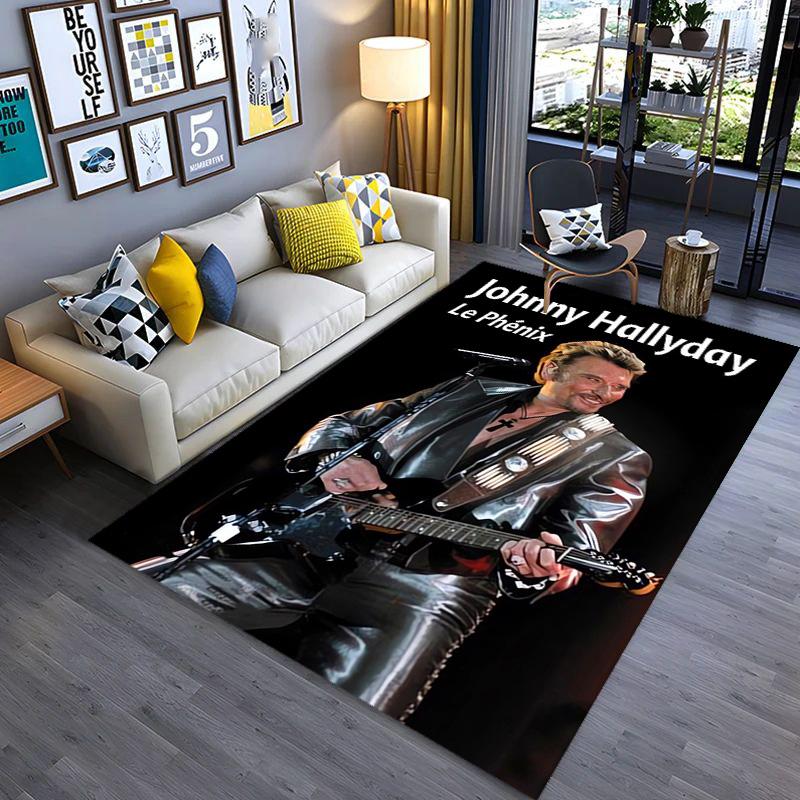 Johnny Hallyday: Le Phénix carpet Living room and bedroom mats printing Art Protective pad Room