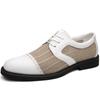 Summer Men's Formal Dress Pointed Mesh Mixed Patchwork Business Oxford Shoes Lace Up Wedding Party Footwear Zapatos Hombre