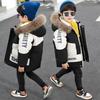Boys Winter Hooded Jacket Fashion Baby Winter Quilted Plus Velvet Thick Warm Jacket
