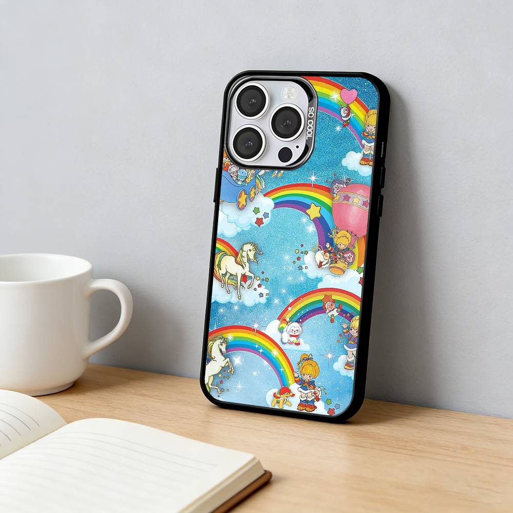 

Cartoon R-Rainbow Brite Phone Case For iPhone 17,16,15,14,13,12,11 Plus,Pro Max,XS,Colored Silver Plated Inside Cover iPhone16