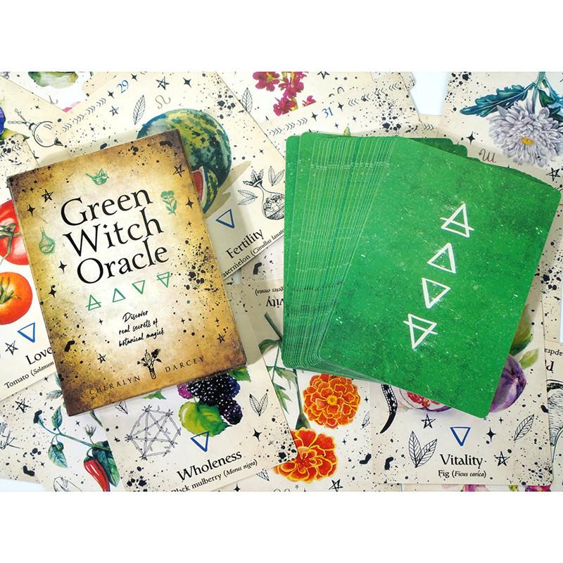 Grüne Hexe Orakelkarten Entdecken Sie die wahren Geheimnisse der natürlichen Magie Tarot Brettspiele für Schicksals-Wahrsagung Party-Kartenspiel