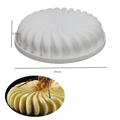 Yuvarlak Spiral Sanat Silikon Kek Kalıbı Mus Kalıp Pişirme Kalıbı