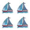 10pcs Luxury Cruise Ship Embroidery Patch Sea Trip Blue Whale Iron On Patches For Clothes Jackets Backpack Sew Stickers Badge 