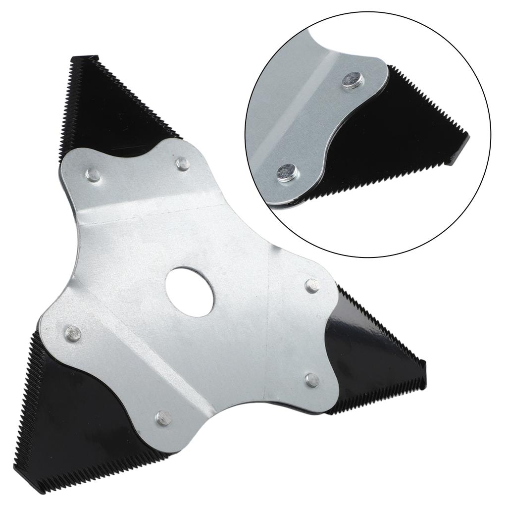 230mm 3Teeth Manganese Steel Lawn Mower Trimmer Blade Brush Cutter Manganese Steel Garden Lawn Mower Tool Parts