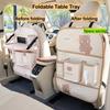 Car Seat Back Organizer-Multi-Function Storage, Foldable Dining Table Tray,Anti-Kick Pad,Decorative Car Accessory