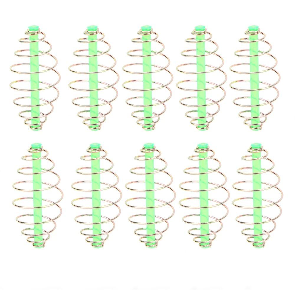10PCS Metal Fishing Feeder Lightweight Bait Thrower Portable Carp Fishing Feeder  Fishing Tackle