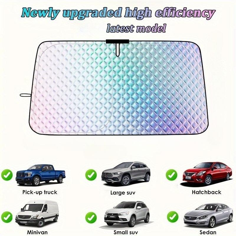 Niversal Foldable Windshield Sunshade - Heat Reflective Car Window Cover for Sun Protection, Fits Most Vehicles