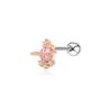 Rosa Raumschiff Chirurgenpiercing