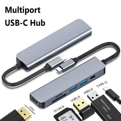 Portable PD Charging Memory Card Reader Type-C USB C Hub 4K HDMI Multiport Adapter