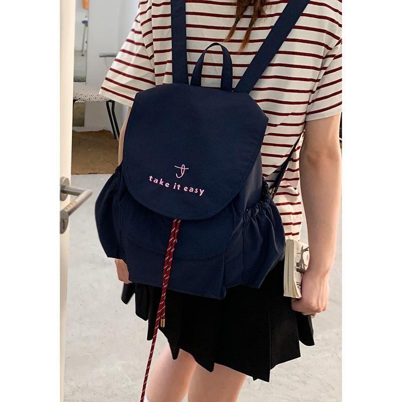 Korean Version of College Style Casual Backpack Women's 2025 New Large-capacity Canvas Bag Fashion Travel Backpack