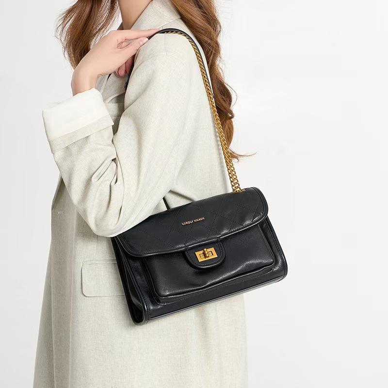Fragrant Style Diamond Chain Bag for Women's Autumn and Winter Fashion Versatile One-shoulder Crossbody Bag