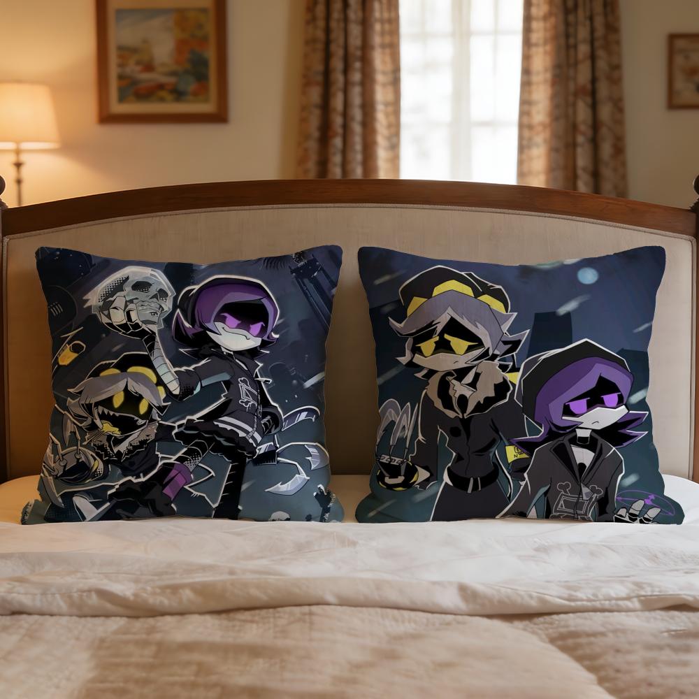 Cartoon Murder Drones Cushion Cover 1Pcs Decorative Covers Soft Cushion Case For Sofa Couch Decor 40X40 45X45 Pillowcases