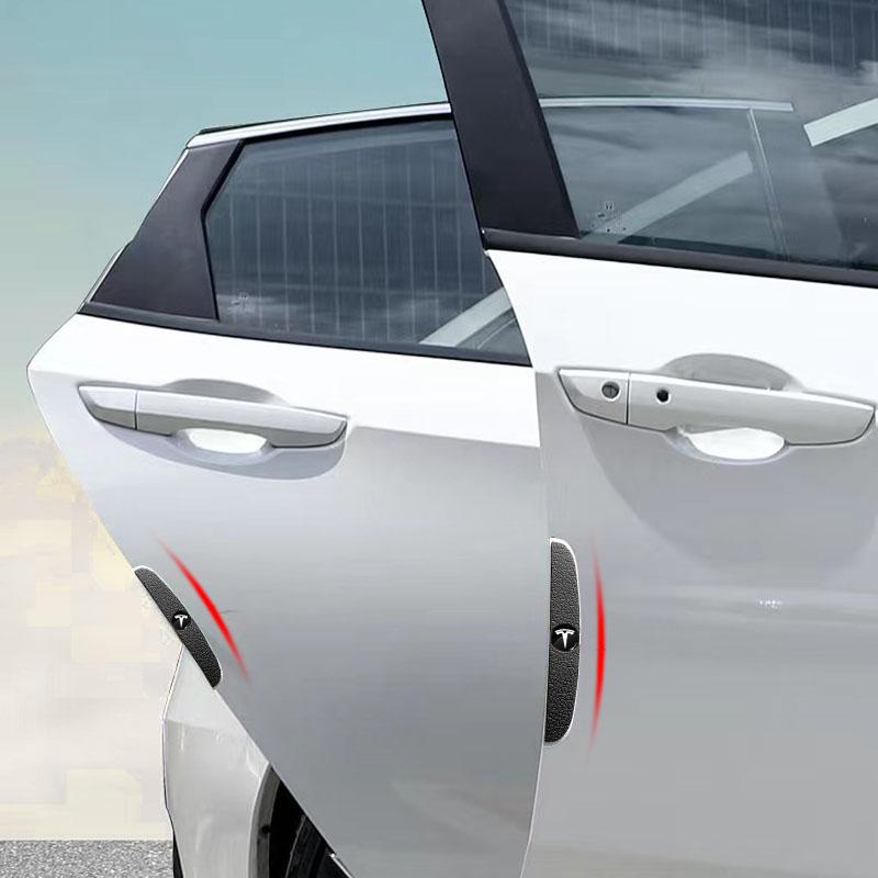 4Pcs Car Door Anti-Collision Strip Rearview Mirror Protection Sticker For Tesla Model 3 Model X S 2016-2020 Decals TM3 TMX TMS Decal