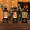 Antique Musical Snowfall Light-Up Lantern Ornament, Water-Filled Christmas Night Light Gift.