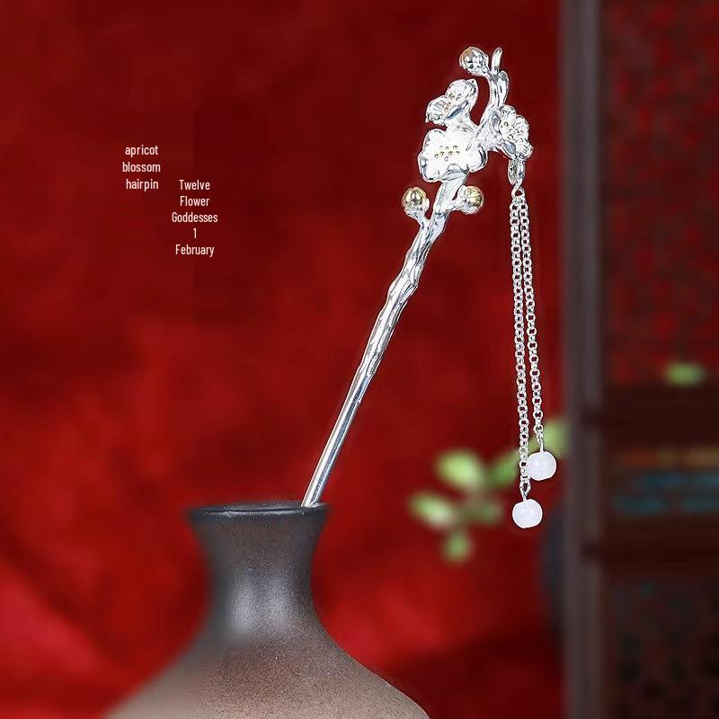Twelve Flower Goddess Hanfu Hairpin - Chinese Style Updo Valentine's Gift for Her