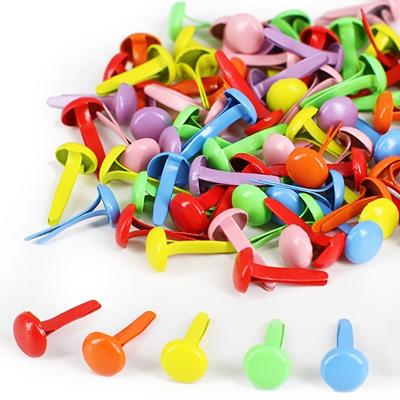 100pcs Mini Metal Brads Fasteners Scrapbooking Brads For Handmade Paper Crafts, Decorative Scrapbooking Crafts DIY Projects