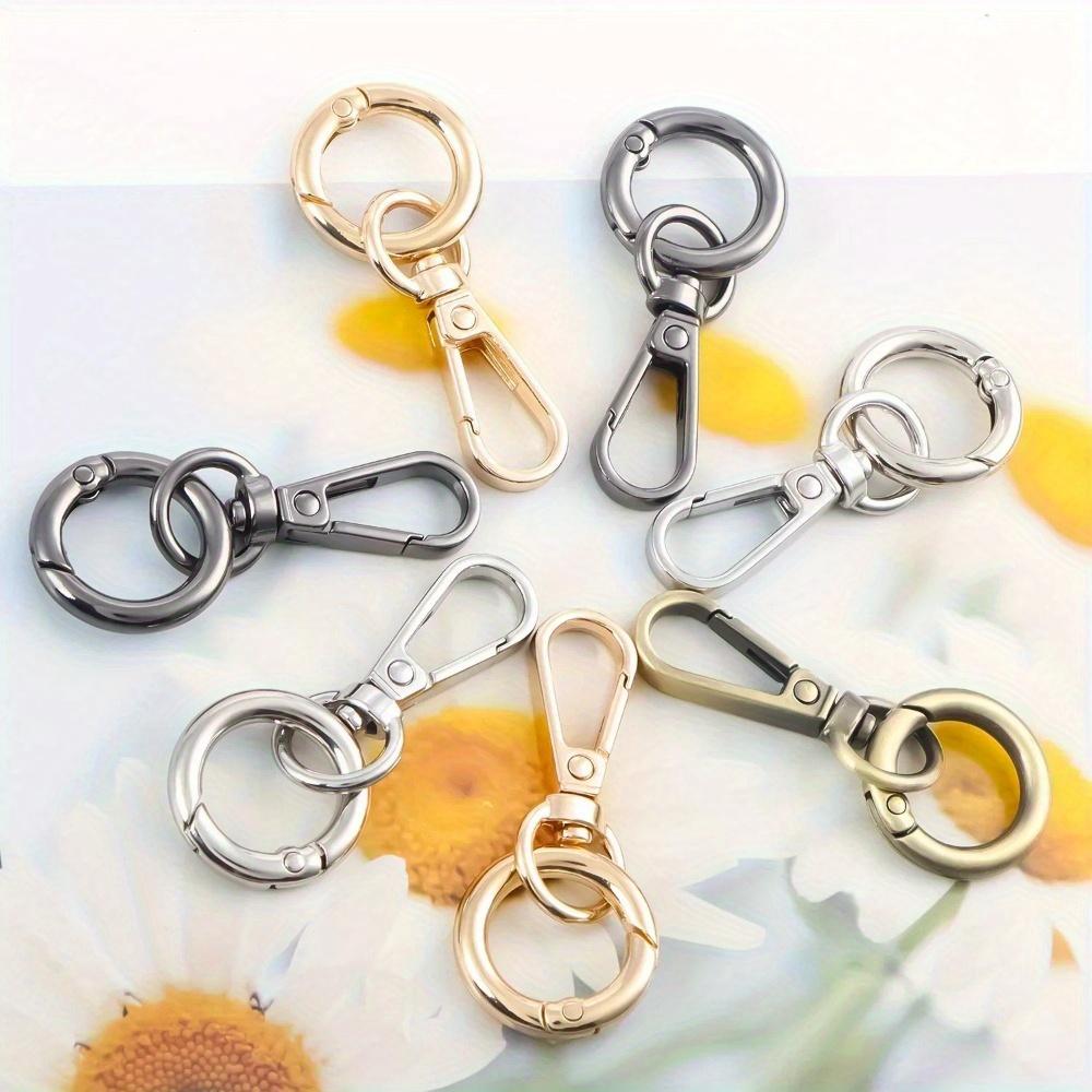 4Pcs Swivel Clasp Clip, Double Opening Swivel Snap Hook Snap Hook Lobster Claw Clasp for Keychain Bags Purses Lanyard DIY Crafts