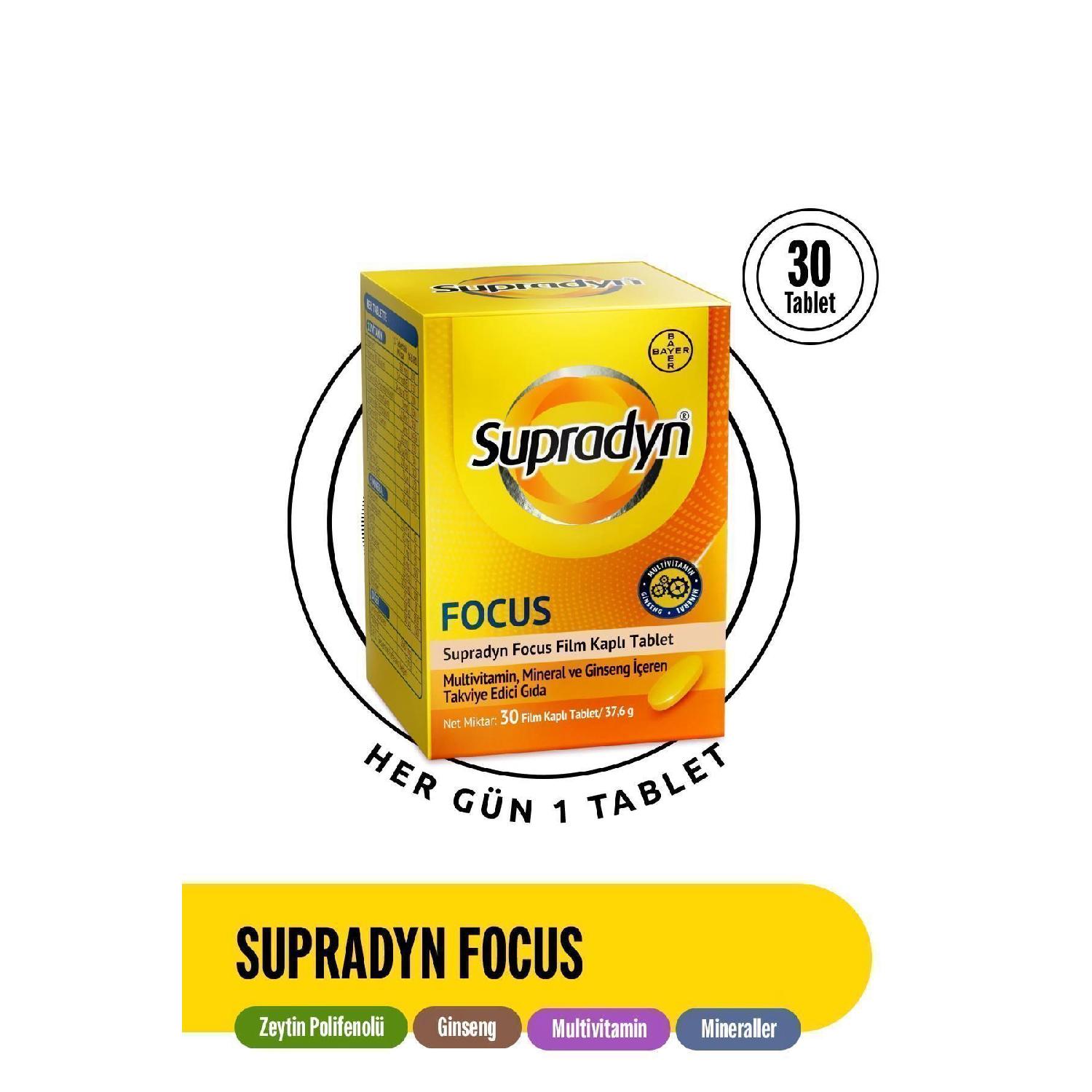 

Focus 30 Movie Coated Tablet | Olive Polyphenol, Ginseng, Multivitamin And Mineral Calendar