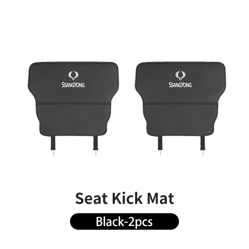 Car Seat Anti-Kick Pad Seatback Storage Protector Cover Accessories For SsangYong Actyon Korando Rexton Kyron Rodius Tivoli Muss