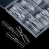 120 Stück 2-in-1 Nagelform Nagelverlängerungswerkzeug Papierloser Halter mit Skala Nagelform