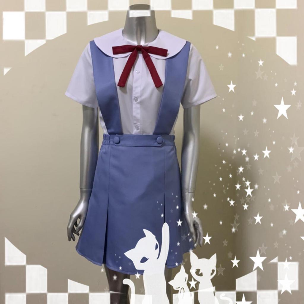 Mist Blue EVA Rei Ayanami & Asuka Cosplay School Uniform - Anime Female Japanese Uniform