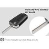 Coque clé 2 boutons Compatible pour Opel Astra H Corsa D Vectra C Zafira Astra Vectra Signum (2 Boutons)