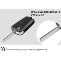 Coque clé 2 boutons Compatible pour Opel Astra H Corsa D Vectra C Zafira Astra Vectra Signum (2 Boutons)