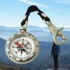 Zincs Alloy Pocket Compasses with Lanyard Keychain Portable Camping Compasses Keychain Navigation Tool Bag Decorations