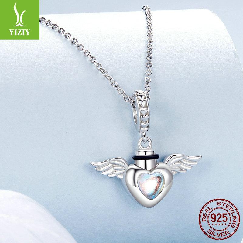 Love Wings Removable Diy Pendant Accessories, Pet Commemorative Box S925 Sterling Silver Bracelet Beaded.