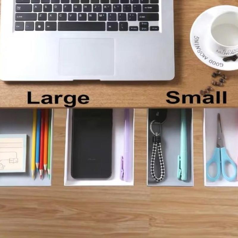Aufbewahrungsbox unter dem Schreibtisch Unsichtbar Selbstklebend Typ Tablett Versteckt Tisch Unter Lagerung Schubladen für Stift Make-up Stift Schreibwarenbox