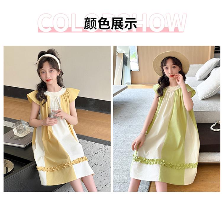 New Summer Dress for Girls, Children's Summer Internet Celebrity, Western Style Cotton Princess Dress, Girls' Thin Dress