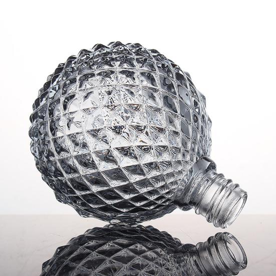 100ml Perfume Bottle Leak-Proof Fine Mist Faux Diamond-shaped Cutting Portable Vintage Air Balloon Refillable Glass Spray Bottle Gift Supply