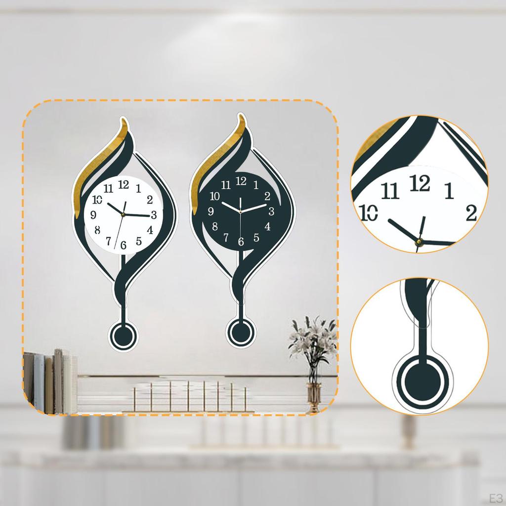 Analog Wall Clock with Arabic Numbers for Living Room, Suitable Study And Bathroom