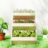 3 Tier Raised Garden Bed Wooden Elevated Planter Box Kit, 66L for Flower, Vegetable, Herb, 65x75x78cm, Green