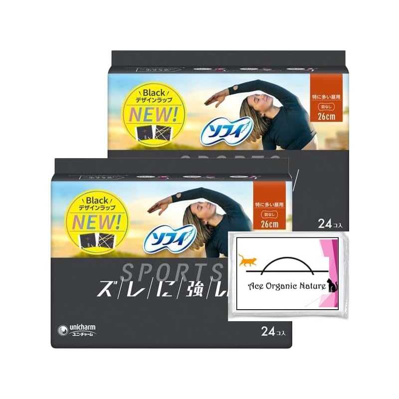 

[Bulk purchase] Sophie sports SPORTS napkin Resistant to misalignment Particularly common during the day 260 no wings 26cm 24 pieces ×2 pieces set