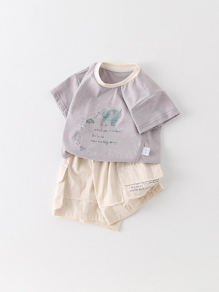 Sommer Cartoon T-Shirt für Jungen - Super Süßes Kurzarm Oberteil aus reiner Baumwolle