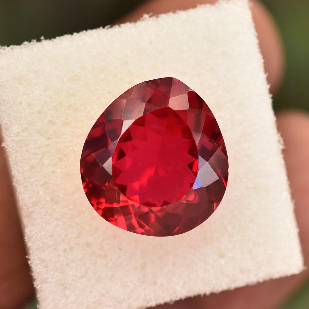 Natural Red Ruby Loose Gemstone 10 Ct Pear Cut for Jewelry Making and Gem Collections