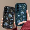 S26 Ultra Case Blueberry Bowknots Floral Cover For Samsung Galaxy S25 S24 Ultra S23 Plus S22 S21 FE A54 A15 A35 A55 A16 A26 A36 A56 A17 A37 A57 5G