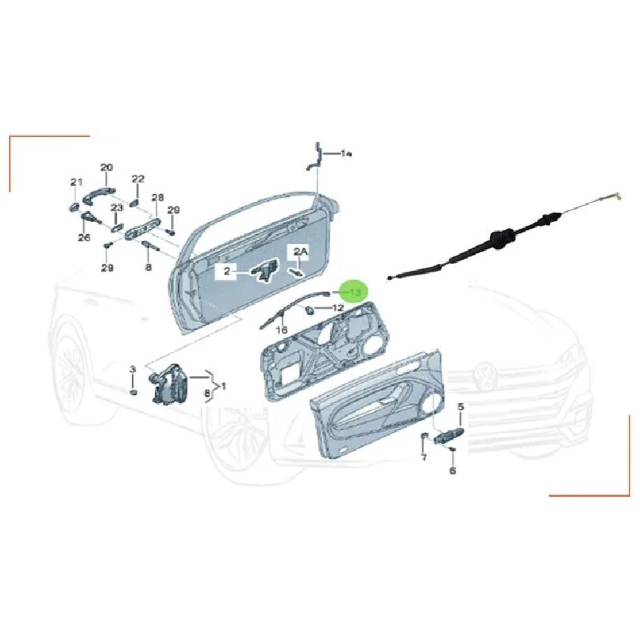 Car door opening cable Door Inner Handle Doorknob Lock Wire Release Cable Car parts fit For Old Beetle 2000-2010 1C0837085E C A