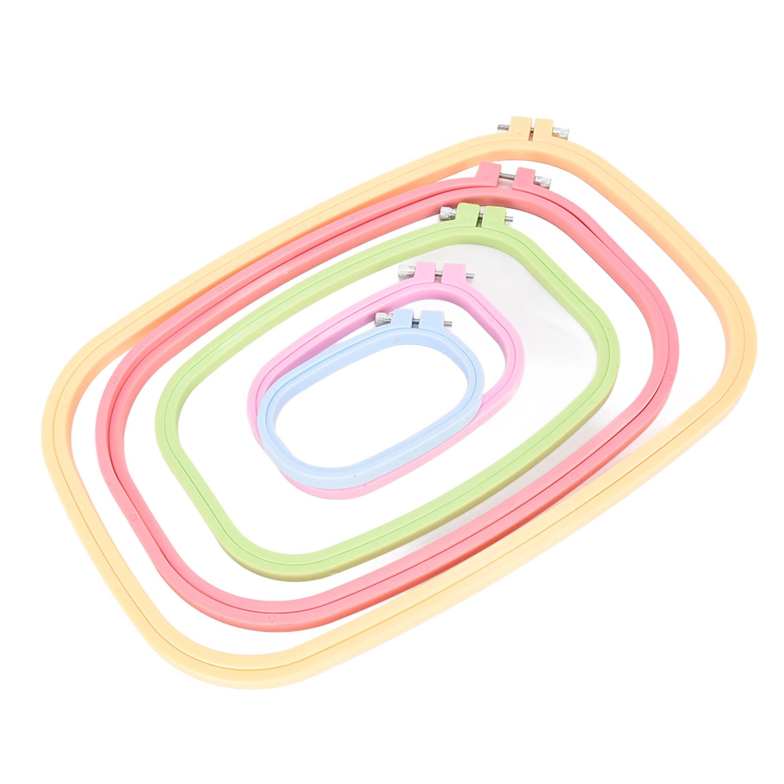 

Пяльцы для вышивания, цветные пластиковые инструменты для вышивки крестом, стрейч-вышивка, круг, инструменты для вышивания