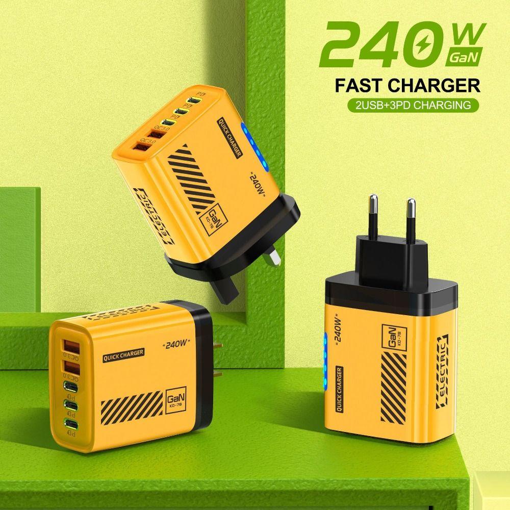 USB A+C Phone Charger Adapter Multi Port USB C Charger for iPhone/Xiaomi/Samsung