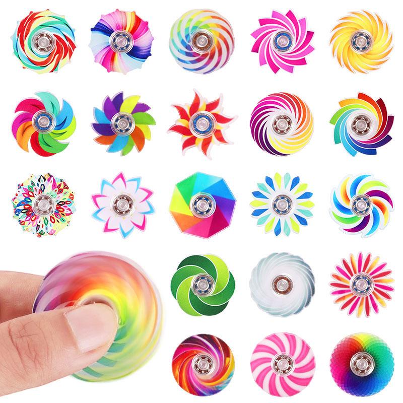 12/24Pcs Mini Ranbow Fidget Spinner for Kids Birthday Party Favors Goodie Pinata Fillers Easter Christmas Gift Stress Relief Toy