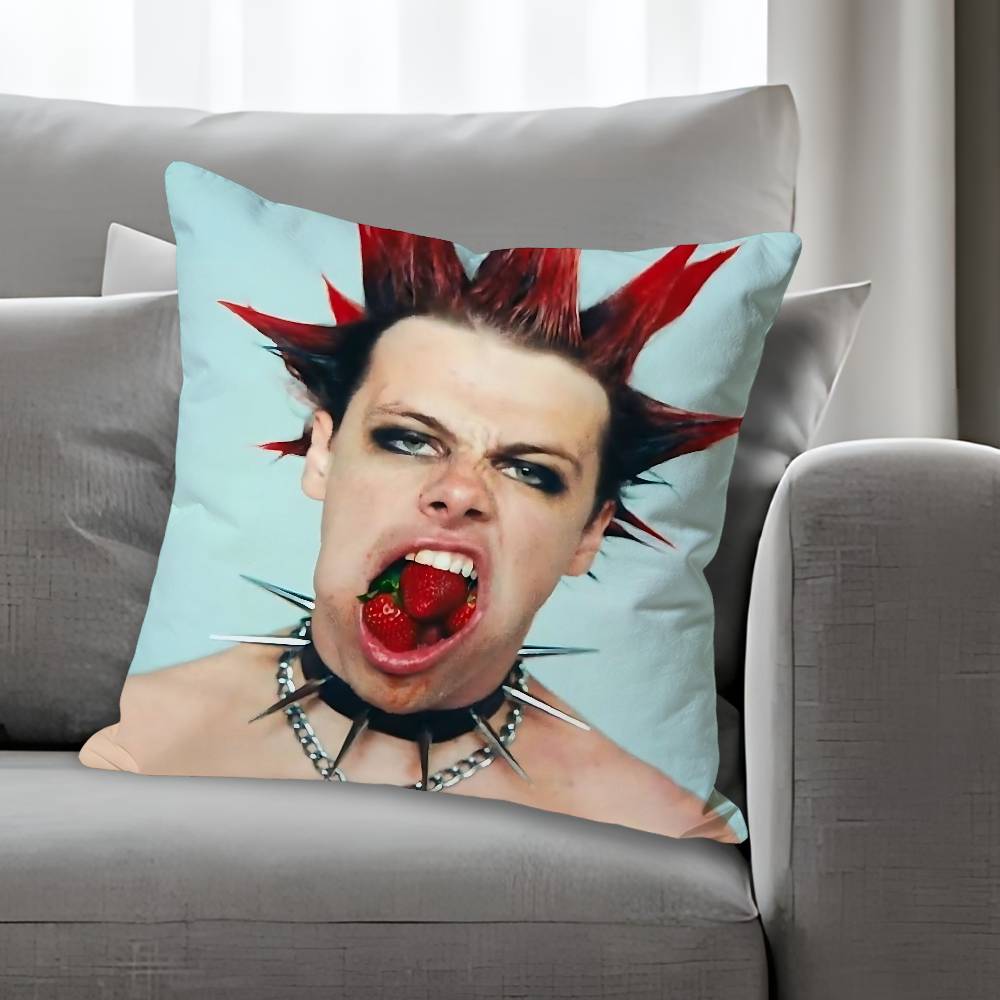 Singer YYungbluds Anime Celebrity Merchandise AllMatch Printed Pillow Case Sofa Car Office Room Decoration Protector