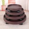 Wheeled Plant Caddy Round Plant Pot Pallet with 4 Wheels Mobile Flowerpot Stand Flower Pot Mover Planter Caddy for Indoor Outdoor Use