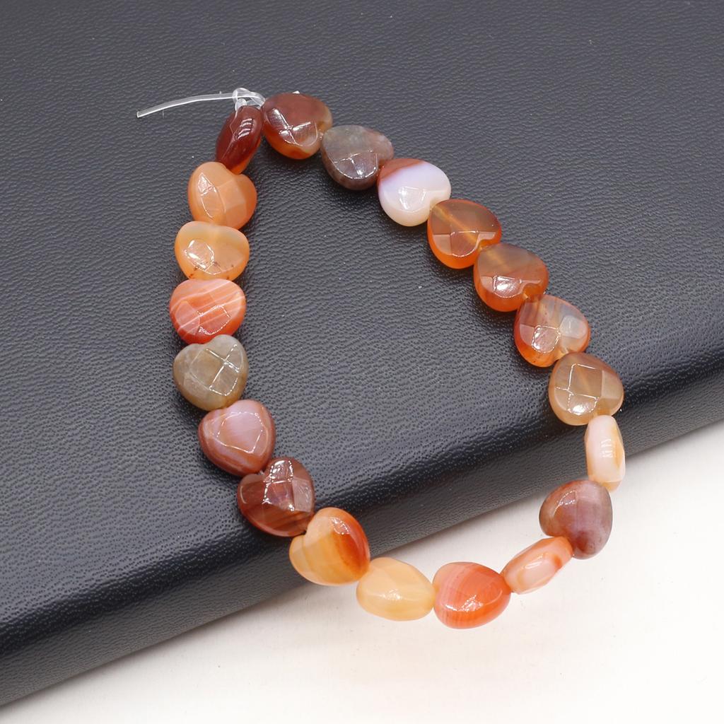 Heartshaped Beads Turquoiseagates Stone Natural Faceted Beads For Jewelry Making Diy Necklace Bracelet Earrings Accessory