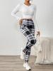 2025 Women's High-Waist Thick Lambswool Print Leggings with Pockets - Warm Cotton Pants for Winter