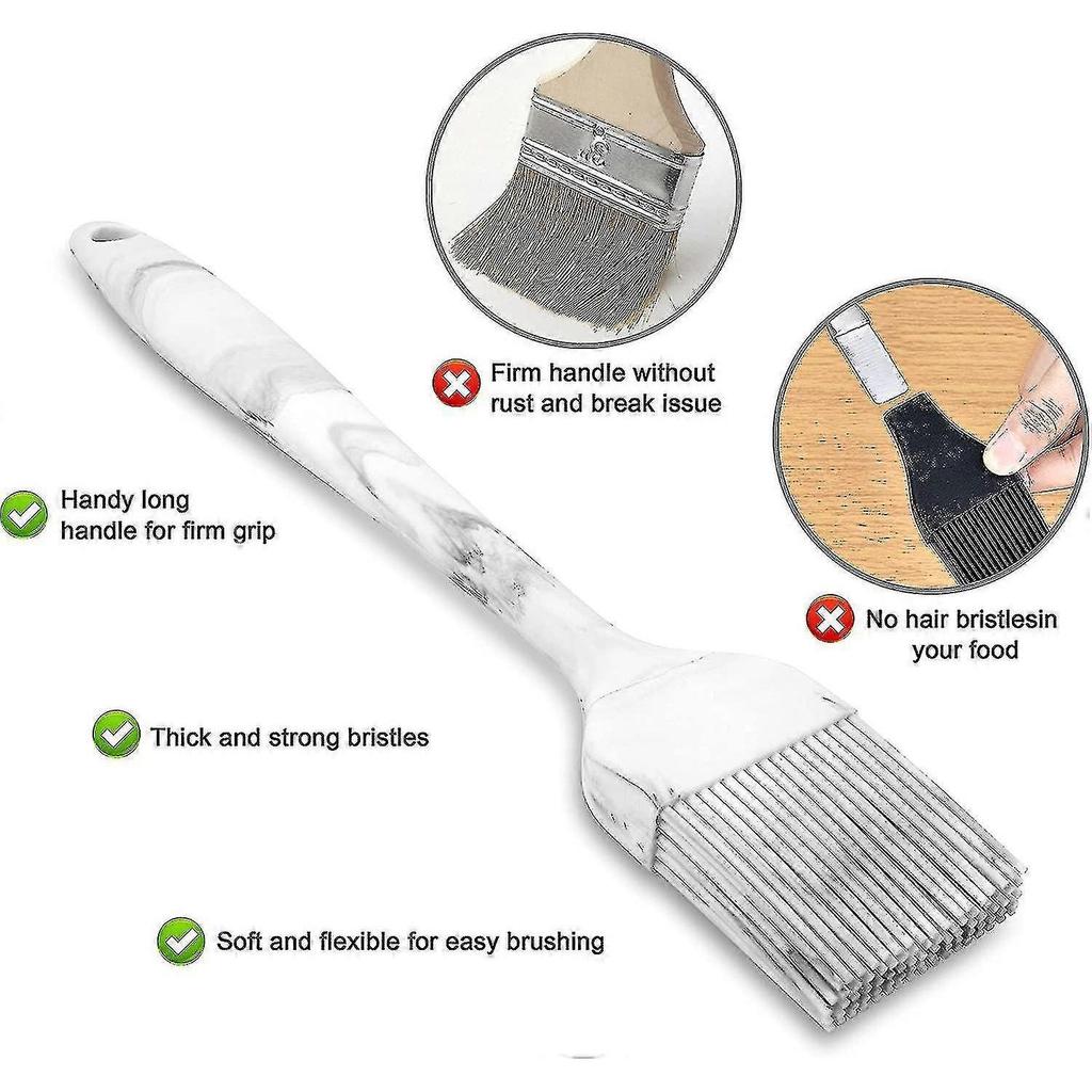 Heat Resistant Food Grade Silicone Pastry Basting Brush For Cooking,bbq,meat,desserts.kitchen Brush For Sauce Butter Oil.stainless Steel Core Handle.b