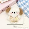 Cartoon Plush Bone Dog Keychain & Cute Vest Puppy Pendant Accessory