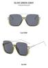 2026 Unisex Retro Korean Double Bridge Sunglasses - Large Frame UV Protection